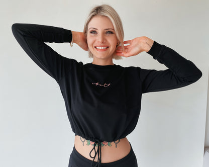 BCTL Cropped Sweater Black